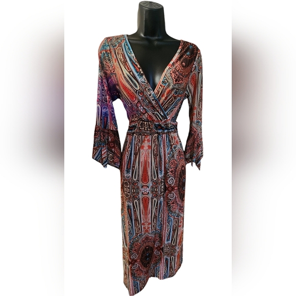 ❤️Lapogee Bohemian Paisley Print Maxi Dress☆ - Picture 2 of 4